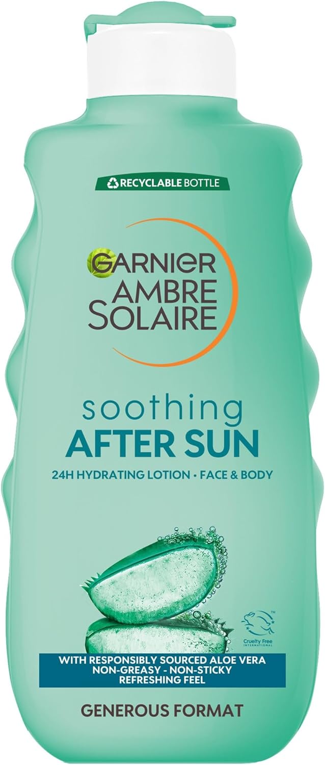 Garnier Ambre Solaire After Sun Lotion 400ml - Hydrating and Soothing with Aloe Vera