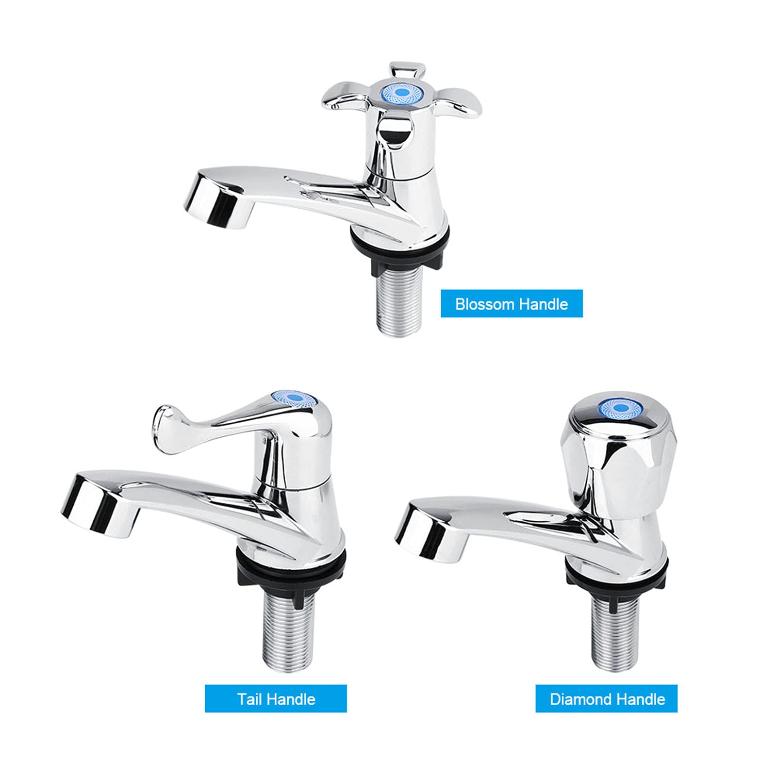 ABS Plastic Water Tap Single Cold Faucet Water Nozzle G1 2 Bathroom Basin Kitchen Sink Rest Room Washing — view 9