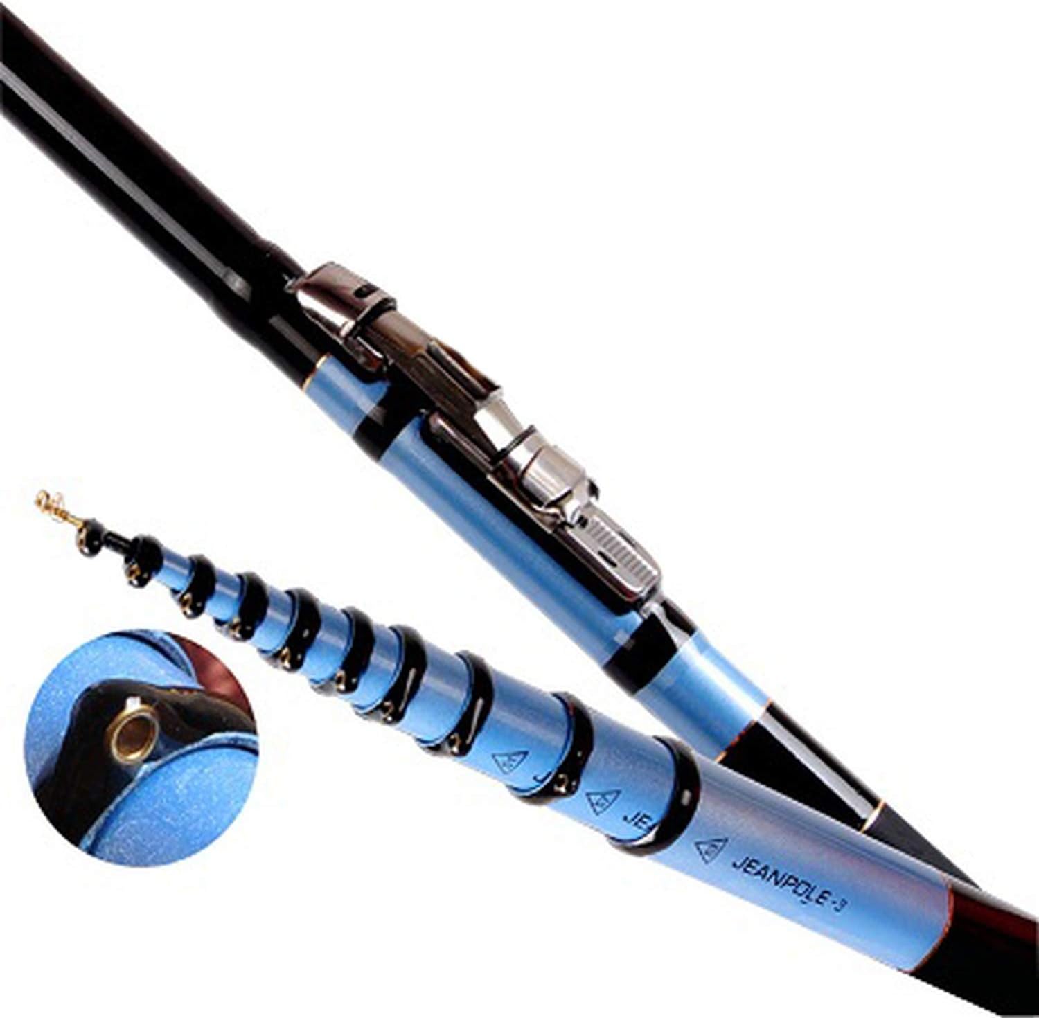 Amazon 炭素テレスコピックスピニング釣りロッドルアー重量3 50グラムの魚ロッドルアーロッドフロントエンド釣り竿3位置ドラッグ5 5キロ ブルー 5 4 4 8 4 2 かわいいサーシャ店 投げ竿