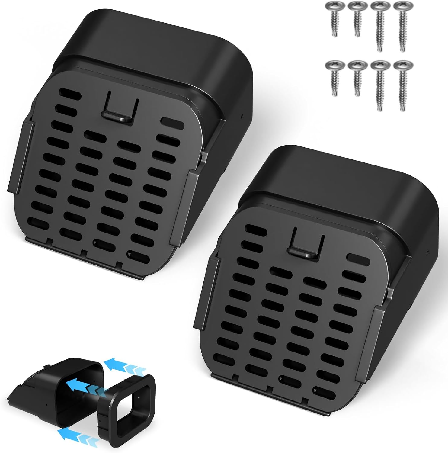 2-Pack 3"x4" or 2"x3" Type-A Gutter Downspout Guard | Gutter Downspout Extension Accessory, Fit Type-A 3" x 4" or 2" x 3" Downspouts, Keep Small Animals Out of Your Downspout