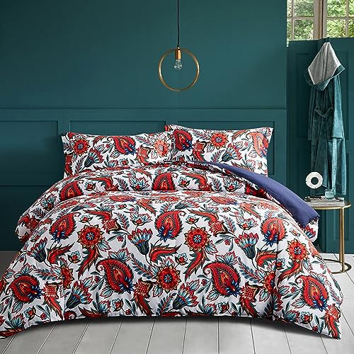 Ikawaapurry Floral King Size Comforter Set for King Bed Farmhouse Boho Bedding Comforter Sets Fluffy Lightweight Flowers Plants All Season 3 Pieces Comforter King with 2 Pillow Shames