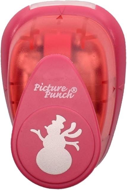 Vaessen Creative Craft Paper Punch Medium, Snowman, for DIY Projects, Scrapbooking and Card Making, Multi-Colour, 7.3 x 5.3 x 5 cm