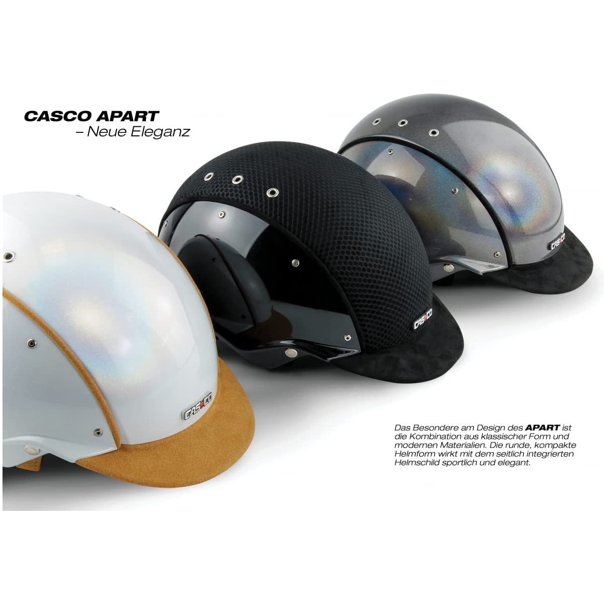 Casco Casco de equitación APART flip flop-gris, flip flop blanco o negro