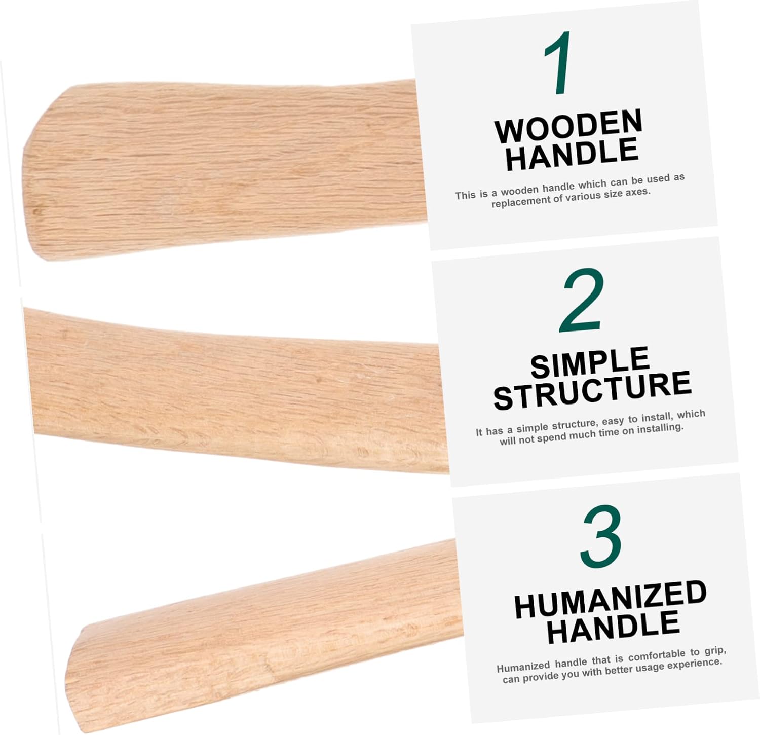 Wooden Replacement Handle for Hatchet Grip Accessory for Outdoor Axe Use Comfortable to Use for Firewood Cutting and Camping
