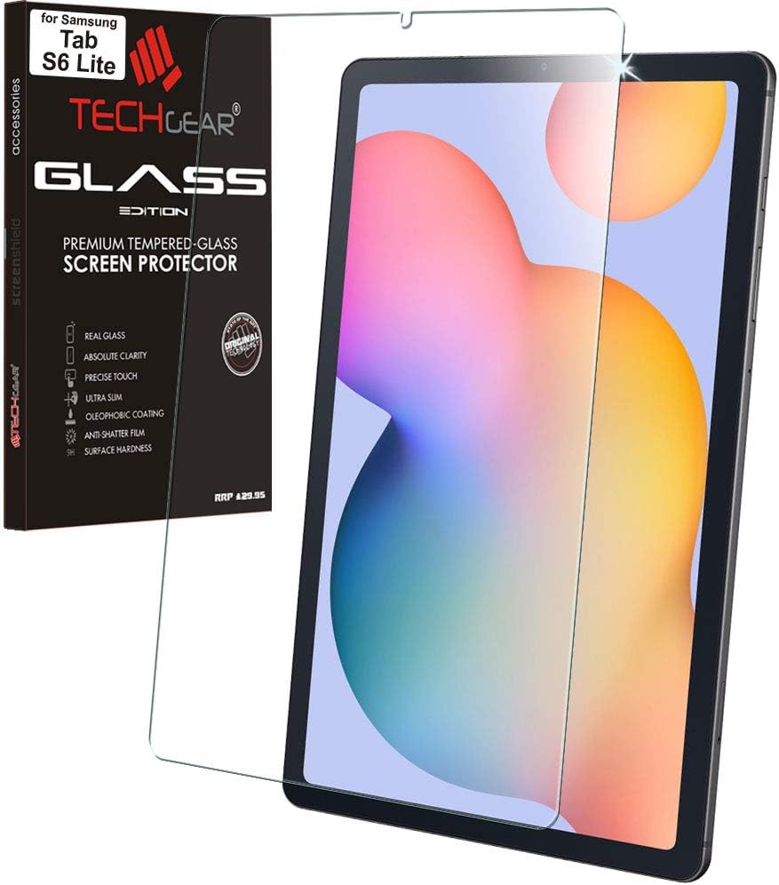 TECHGEAR Tempered Glass Screen Protector for Samsung Galaxy Tab S6 Lite 10.4" 2024/2022/2020 Models – 9H Hardness, HD Clarity, Bubble-Free – Compatible with SM-P610/P613/P615/P619/P620/P625
