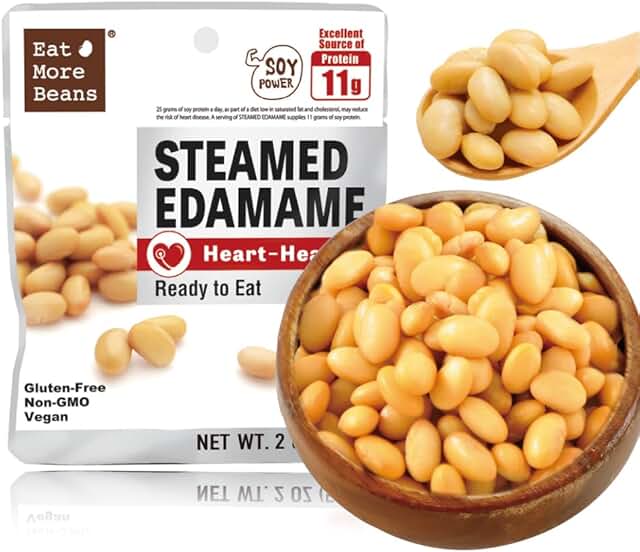 【Eat More Beans】STEAMED EDAMAME- Heart-Healthy, steamed bean, healthy sa...