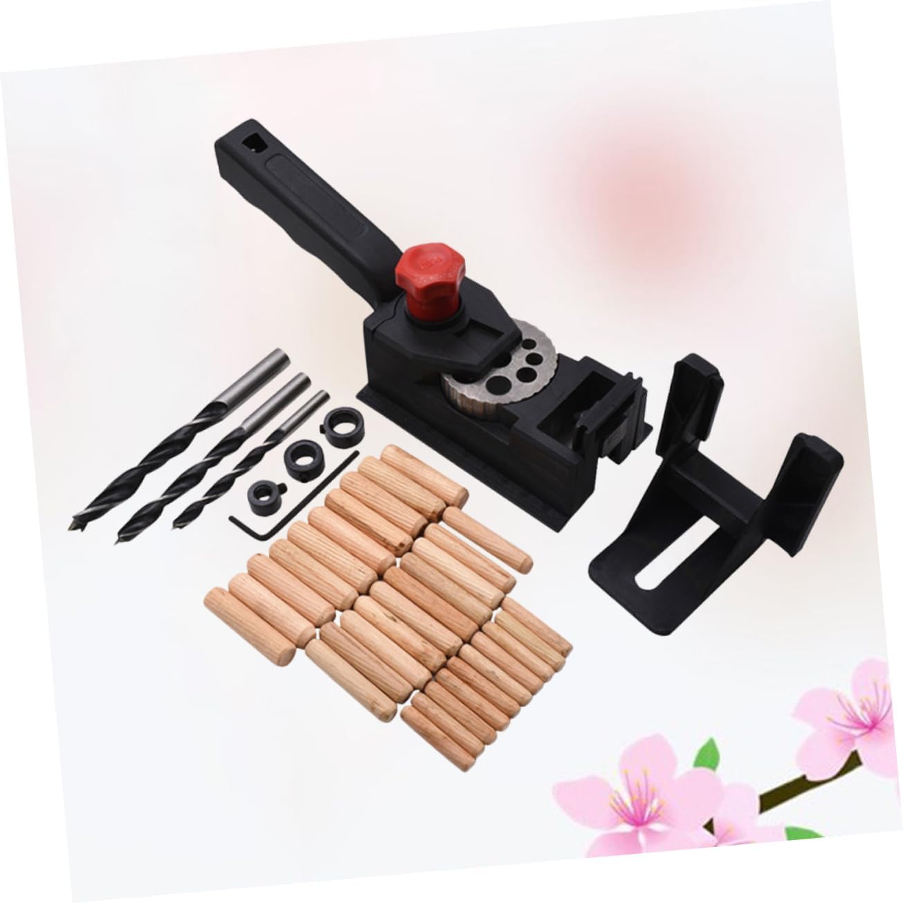 DOITOOL Diy Woodworking Tool Kit 38pcs Steel Hole Punch Tool for Drilling and Joining Wood Materials