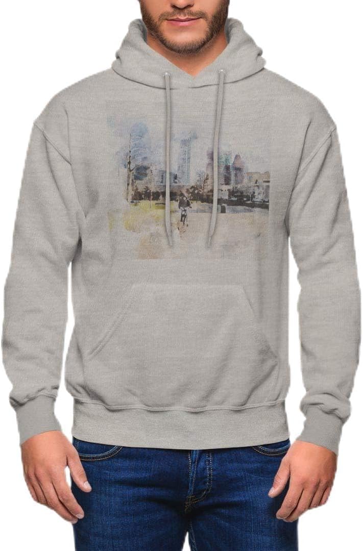 [igsticker] プリント パーカー メンズ 長袖 スウェット 綿100% 裏パイル 2XL サイズ size おしゃれ プル