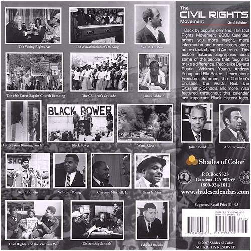 Calendario de pared 2008 The Civil Rights Movement