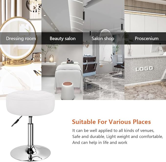 Silla de Oficina Giratoria Ajustable en Altura Sin Brazos Co miniatura 6