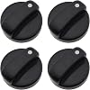 4pcs 1.7 Black Patio Heater Control Knob Universal Control Knob Replacement Parts Patio Heater Plastic Control Knob Protector Natural Gas Stove Accessories for Fireplace and Gas Grill
