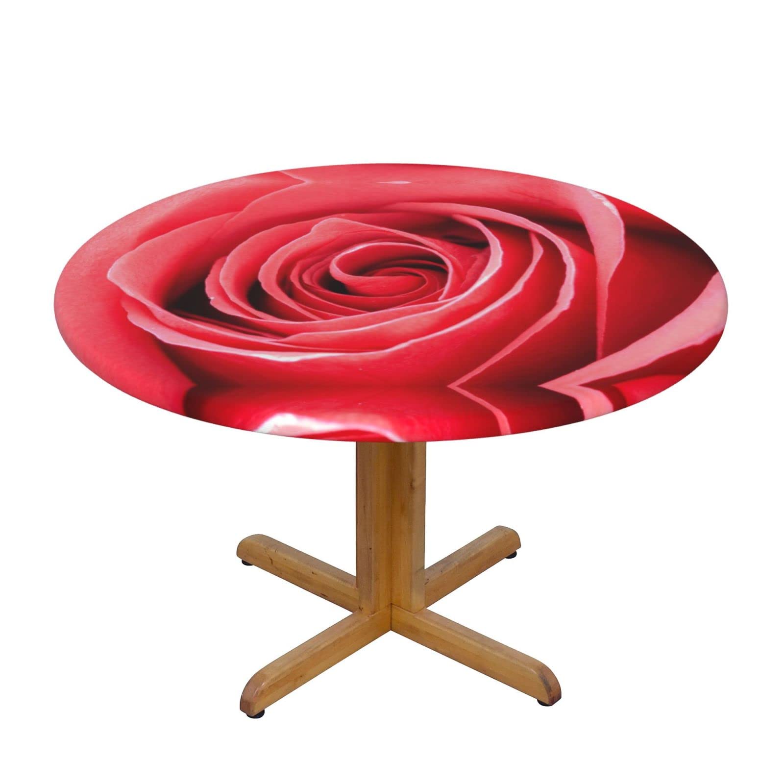 Nappe ronde rose élastique 138 cm pour éliminer les plis de table