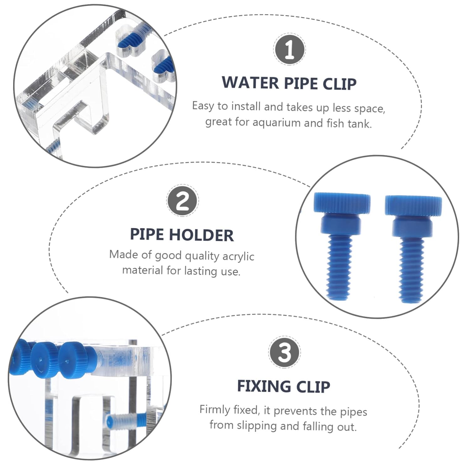 Adjustable Aquarium Dosing Pump Tube Holder Bracket Slot Hose Clamp for Fish Tank Water Change Fits Up to Thickness Securely Holds Multiple Hoses