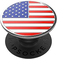 Vista 4 de PopSockets Agarre para teléfono con soporte expandible, USA PopGrip - Bandera estadounidense (paquete de 2)