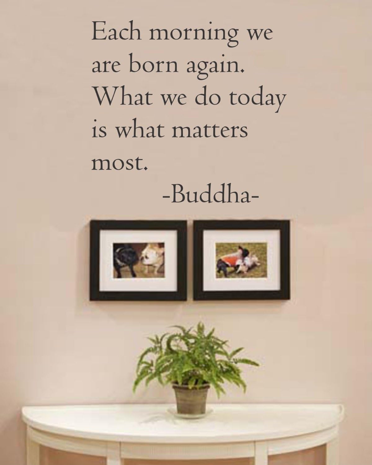 Gold(Chrome Mirror) 41" x 22" Each Morning we are Born Again. Buddha Vinyl Wall Art Inspirational Quotes and Saying Home Decor Decal Sticker