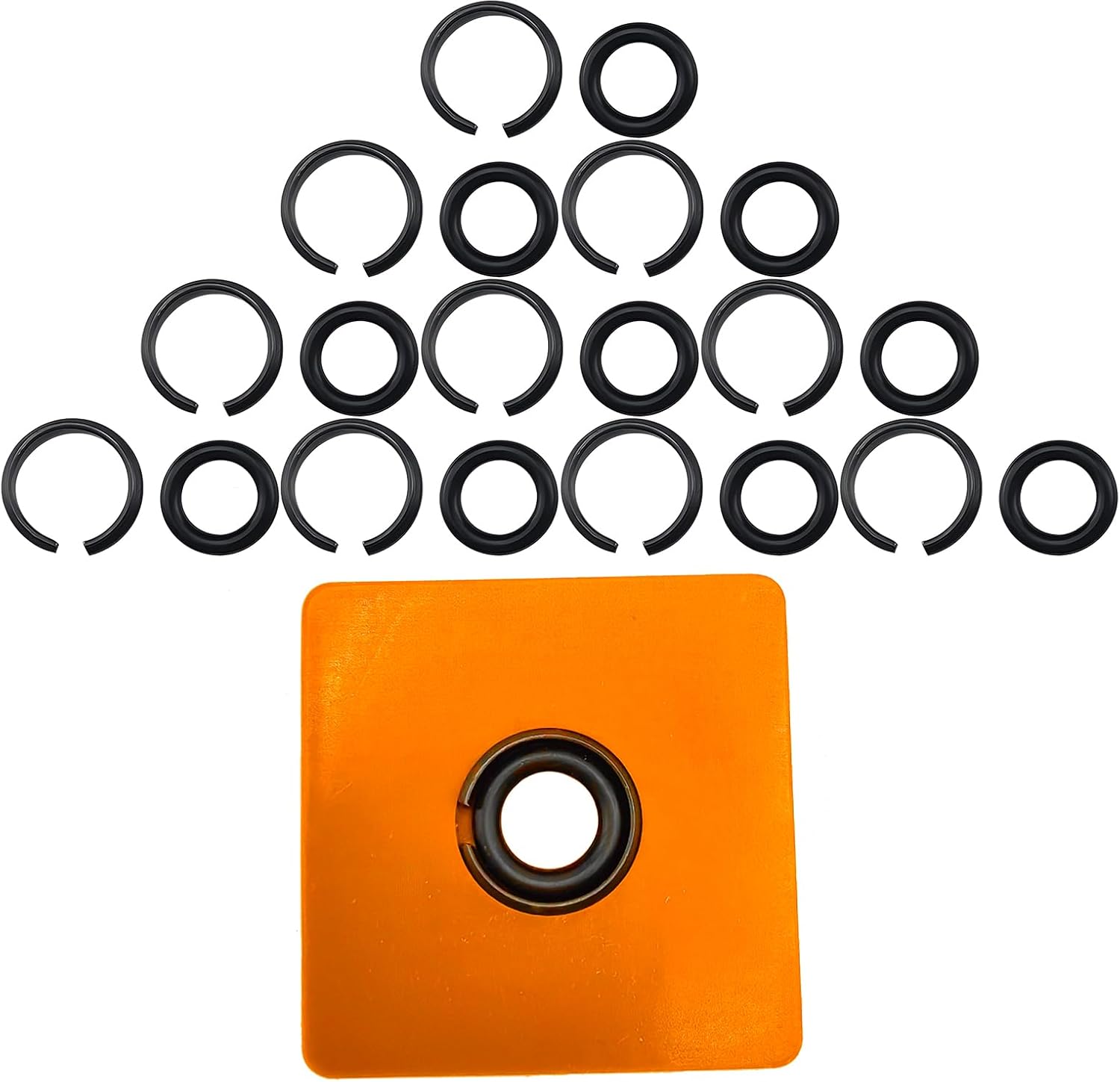 (10 Sets) 1/2" Impact Wrench Retaining Rings Clip with O-Ring, Compatible with Milwaukee Electric/Pneumatic Type Impact Wrench, Including Retainer Ring Anvil Install Tool