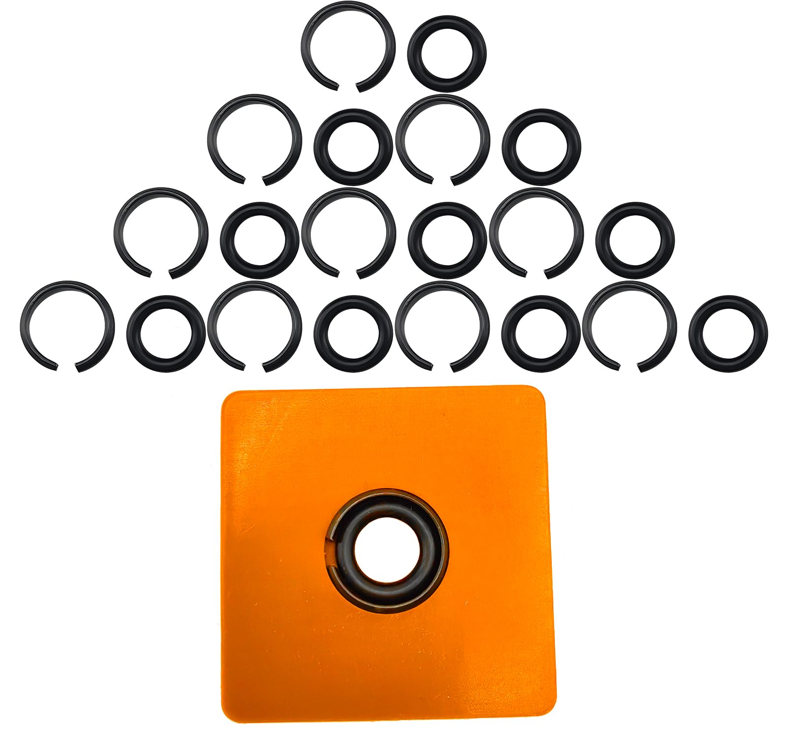 (10 Sets) 1/2" Impact Wrench Retaining Rings Clip with O-Ring, Compatible with Milwaukee Electric/Pneumatic Type Impact Wrench, Including Retainer