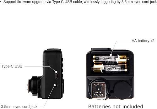 Miniatura 7 de Godox Disparador de flash inalámbrico X2T-C TTL para Canon - Soporte Bluetooth, 2.4G HSS 18000s, 5 botones de grupo separados, nuevo bloqueo de