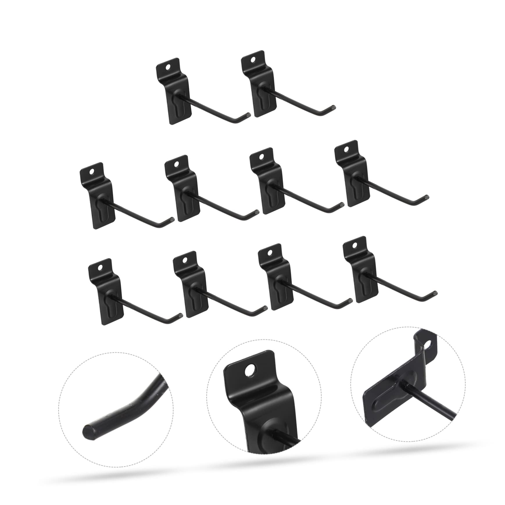 Ciieeo 10 Pack Snack Rack Hook Metal Peg Board Hooks Strong Craftsmanship Versatile for Supermarket Shop Jewelry Store