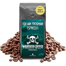 Warpath Coffee Italian Frogman Espresso Whole Bean Coffee, 12 oz