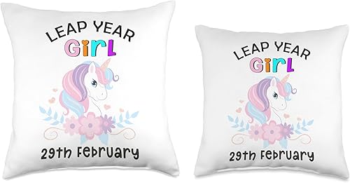 Miniatura 3 de Almohada de unicornio de cumpleaños para niña del año bisiesto 29 de febrero