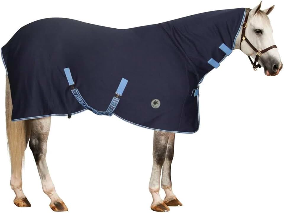 CENTAUR Turbo-Dry Cooler Sheet With Contour Neck, Navy, Large Horse
