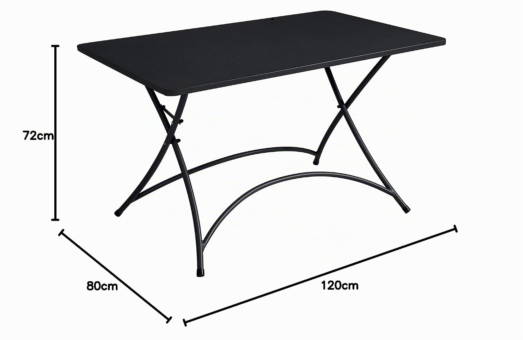 Gruppo Maruccia Tavolo da Giardino con Struttura Pieghevole Tavolo per Esterni Rettangolare 120 x 80 Centimetri
