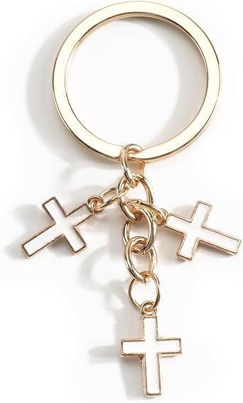 Christian Cross Keychain Inspirational Keychains with Cross Pendant Bible Verse Keycharm Motivational Gift for Women