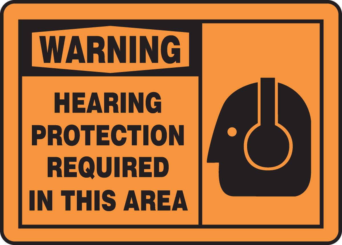 Panneau securite protection auditive obligatoire entrepot industriel 10x14