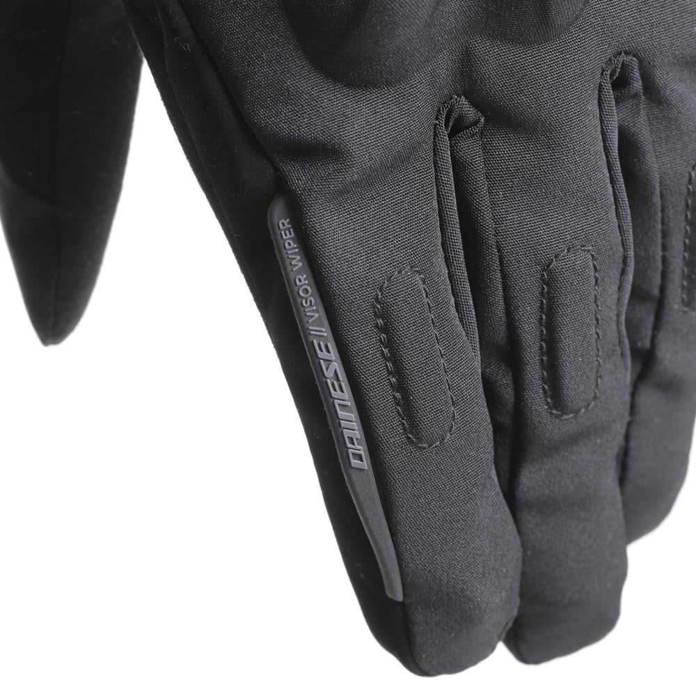 Dainese - Udine WP Gloves, Guantes de Moto de Invierno Impermeables D-Dry con Protección en los Nudillos, Pantalla Táctil y Limpiador de Visera