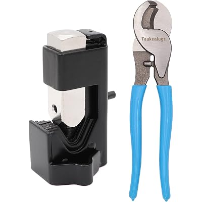 Battery Cable Lug Crimping Tool for AWG 8-4/0 Terminals with Cable Cutter