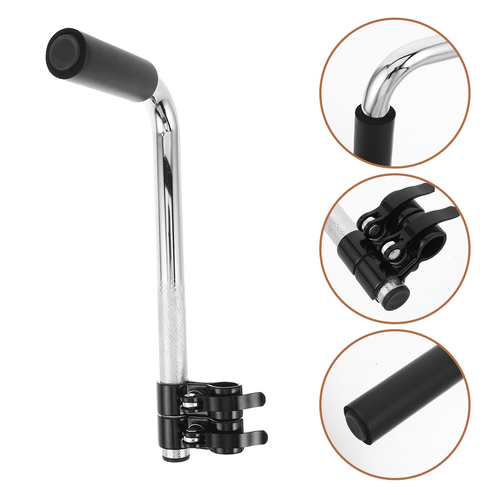 Extensor de Accesorios para Sillas de Ruedas de Acero Inoxidable, Asa de Silla de Ruedas Antideslizante, 2 Piezas, para Movilidad Exterior