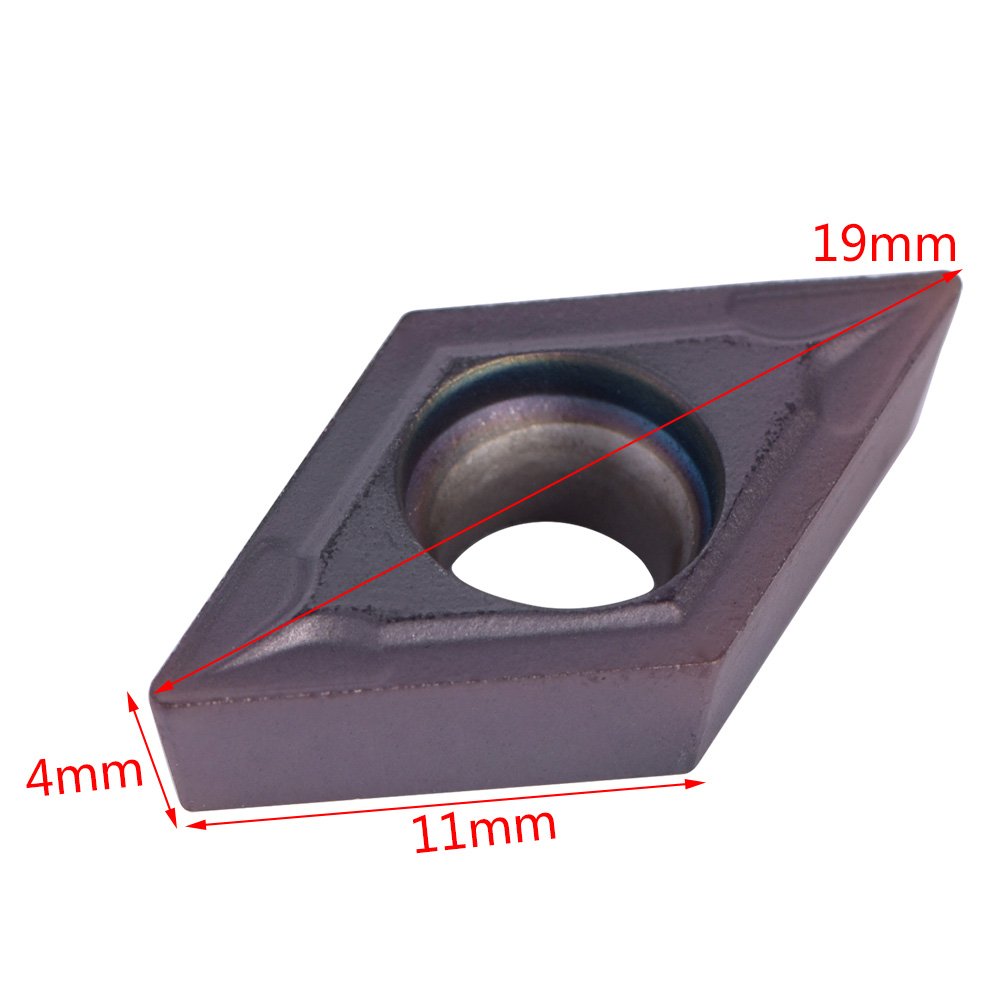 10 piezas Fresas CNC cuchilla de carburo, DCMT11T304 VP15TF Insertos de carburo roscado externo con estuche para Metal