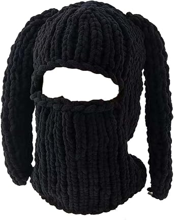 Y2k Ski Mask Knit Crochet Beanies Hood Hat Scarf Hooded Winter Warm Beanie Hats Skull Halloween Balaclava Ear Hat