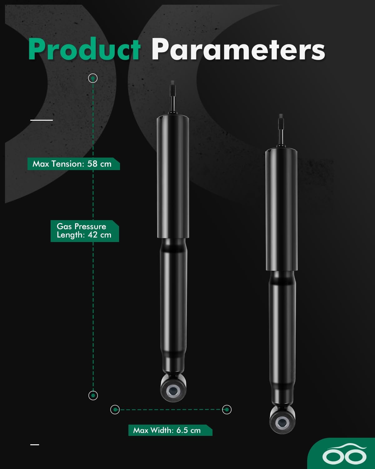 SCITOO Rear Shocks Set of 2 for Passport, Shocks Absorbers and Struts Fits 98 99 00 01 02 for Honda Passport,98 99 00 for Isuzu Amigo,02 03 04 for Isuzu Axiom,98 99 00 01 02 03 04 for Isuzu Rodeo