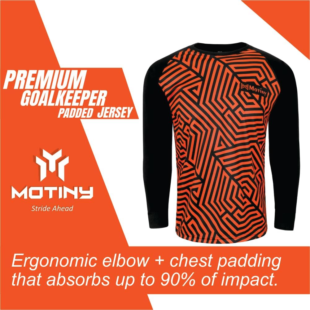 Youth Soccer Goalie Jersey - Pro Series - Elbow Padded - Quick-Dry Fabric - Ergonomic Fit - Enhanced Durability