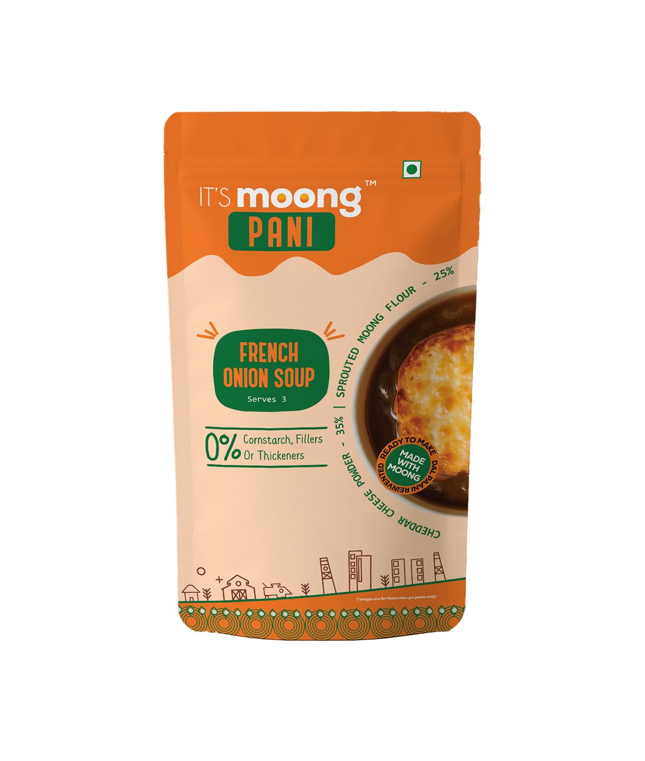 IT'S Moong Moong Pani French Onion Soup (Pack of 1) (50g) – Instant Healthy Soup Mix with Rich Onion Flavor, Moong-Based Nutritious Blend, Quick & Easy to Prepare, Light & Comforting Snack-image-11