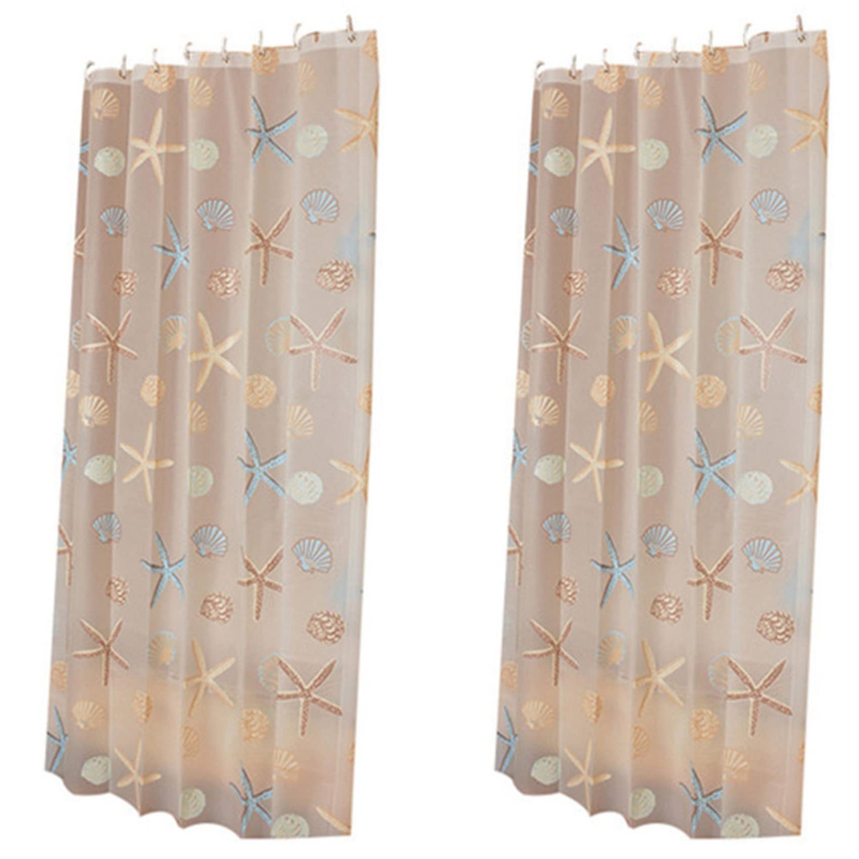 Rideau de douche moderne cloison starfish frais style bord de mer PEVA