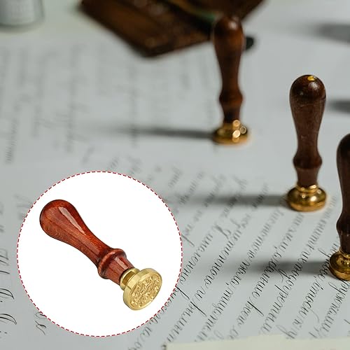 Miniatura 9 de YOKIVE Sello de cera del alfabeto, sello de letras con mango extraíble para decorar postales, ideal para festivales, bodas (dorado, rojo, letra J)