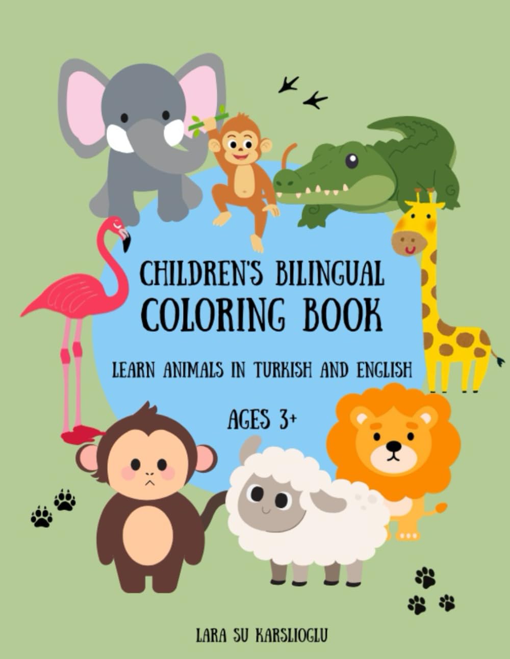 Children's Bilingual Coloring and Learning Activity Book in English and Turkish. Ages 3+. İngilizce ve Türkçe Çocuklar İçin İki Dilli Boyama ve Öğrenme Etkinlik Kitabı. 3+ Yaş