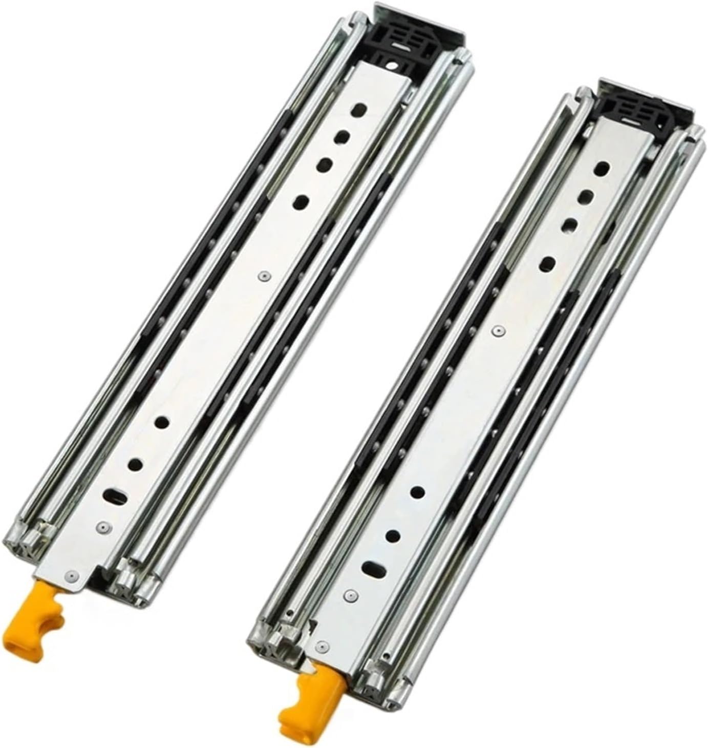 Hardware Full Extension Side Mount Drawer Slides Wide 76mm Full Extension Heavy Duty Slide with Lock Solid Ball Bearing(16 inch(407mm))