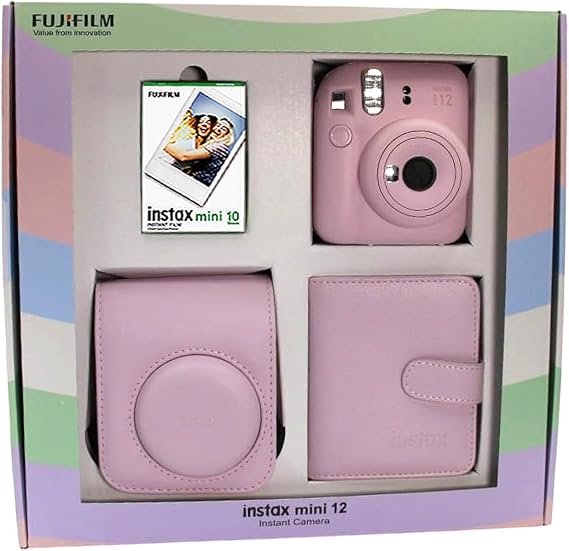 صندوق حزمة كاميرا Fujifilm Instax Mini 12 (وردي)