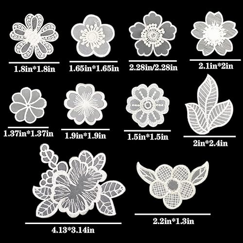Miniatura 19 de 30 parches de encaje de mariposa bordados para coser para planchar, parches de organza para boda, vestido de novia, costura, manualidades, ropa