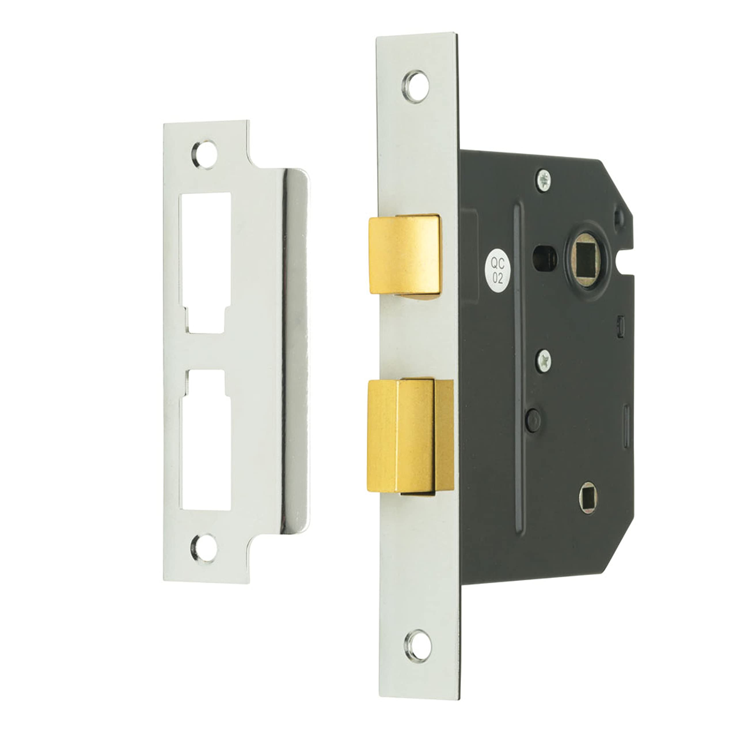 Sterling Nickel Mlb330n 3-Inch/76Mm 3 Lever Bathroom Sashlock