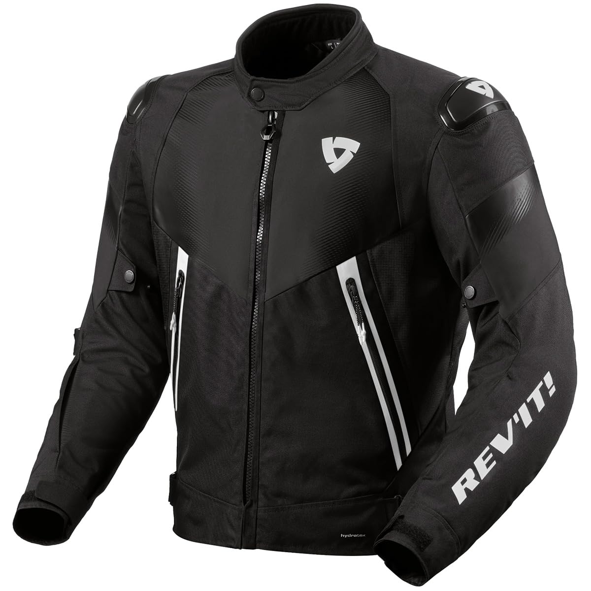 REVIT Mens Control H2O Urban Sport Motorcycle Jacket Black White - Large