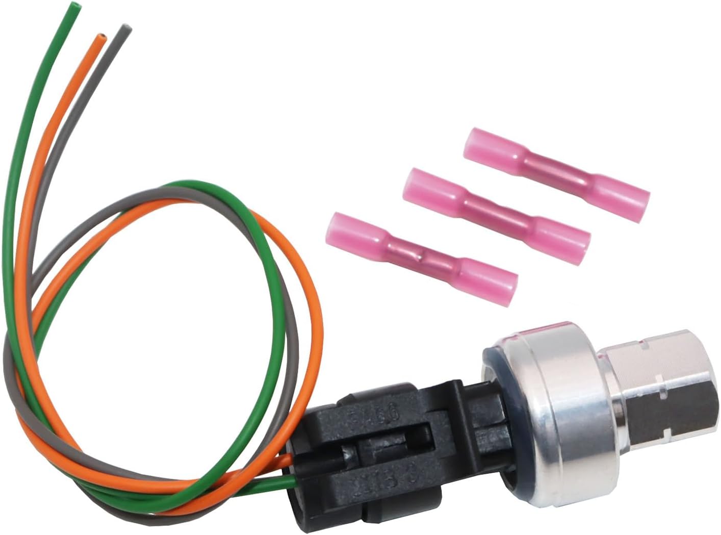 Air Conditioning A/C Refrigerant Pressure Switch Sensor & Connector 13587668 Compatible with GM Buick Chevrolet Cadillac GMC Pontiac Hummer Saturn, HVAC Pressure Transducer 1551343