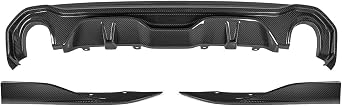 3 Pieces Dry Carbon Rear Bumper Lip Diffuser Splitters Winglet Corner Compatible with BMW 4 Series Gran Coupe G26 420i 430i 2021- in