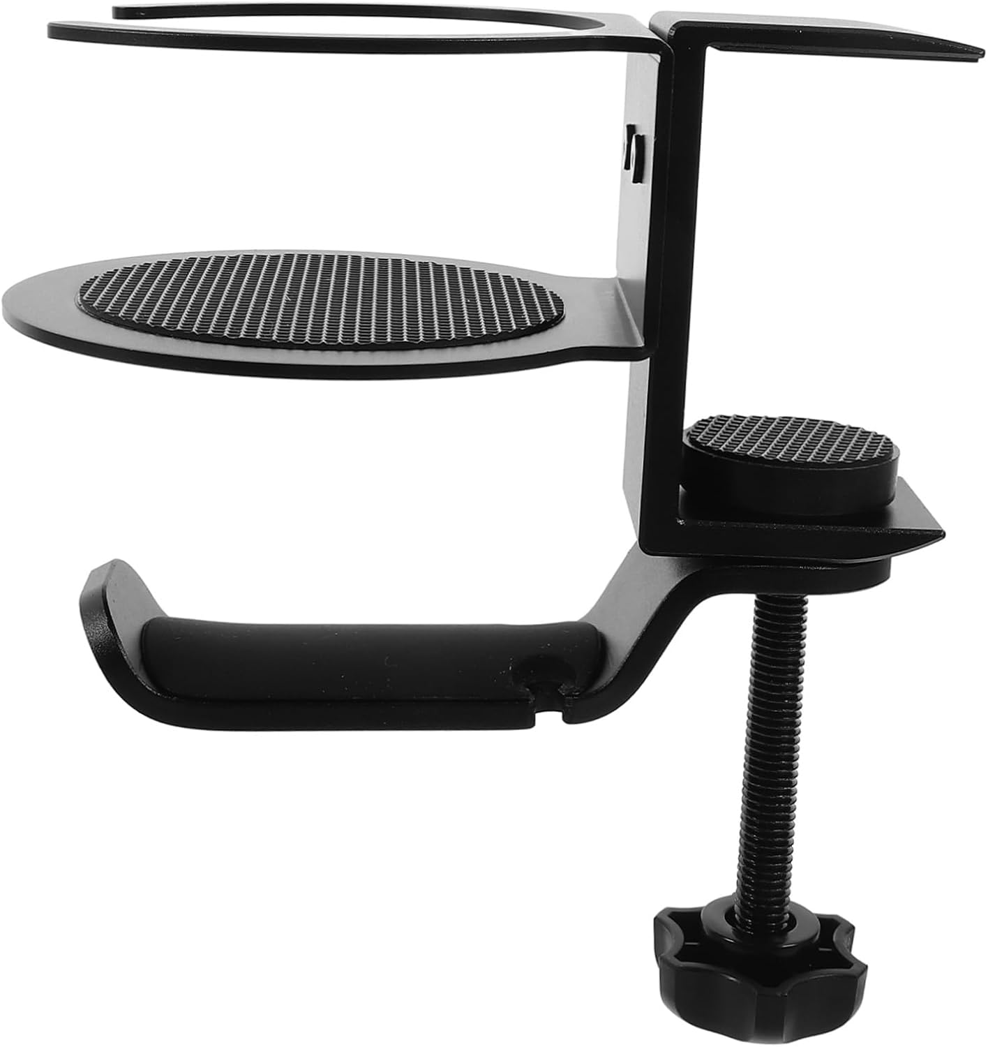 Mountable Cup Holder Desk Clamp Clip Cup Holder for Desk Headphone Hook