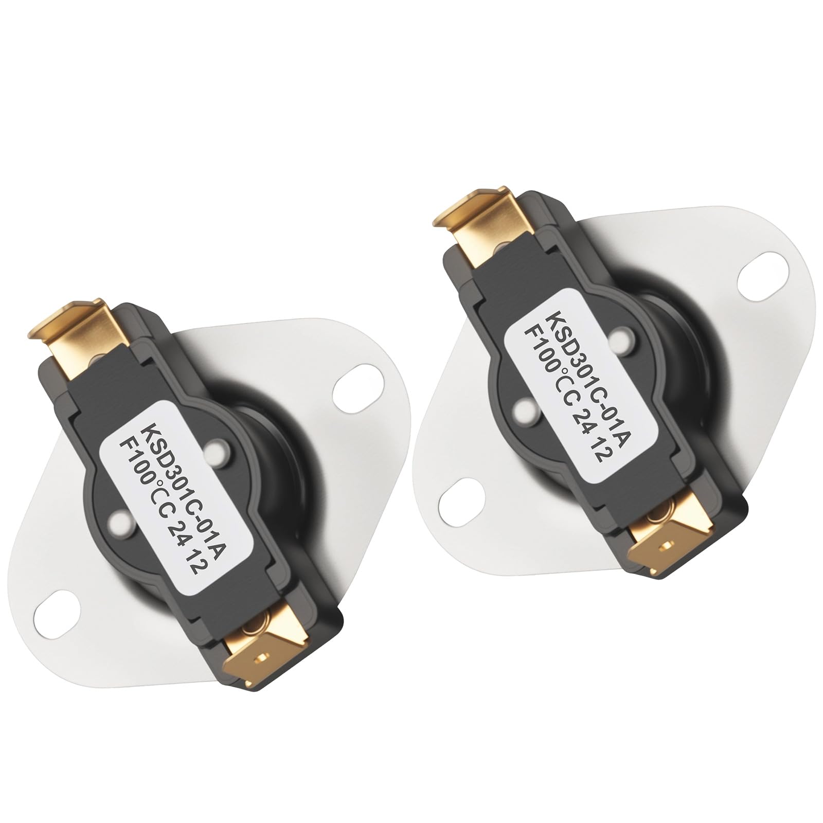 Newft 2Pcs Efficiency Temperature Manager Thermostat Temperature Control For Stove Blowers High Thermal