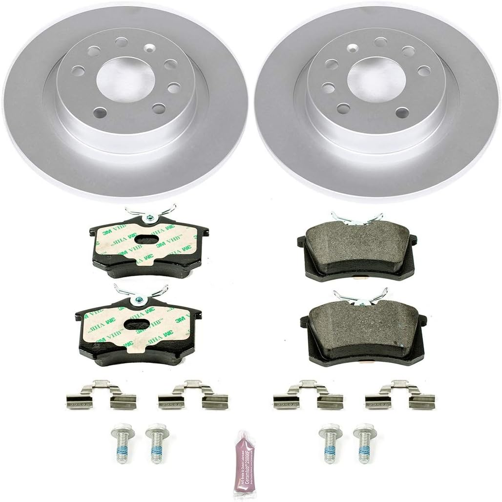 Power Stop ESK515 Rear Euro-Stop Brake Kit Audi Volkswagen For Audi A6 1998-2004, Volkswagen Passat 1998-2005 [Model Specific]